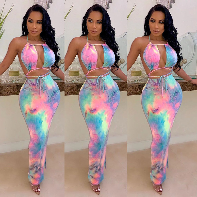 Tie Dye Sexy Two-piece Set, Ha - Tie Dye Two Piece のレビューと価格