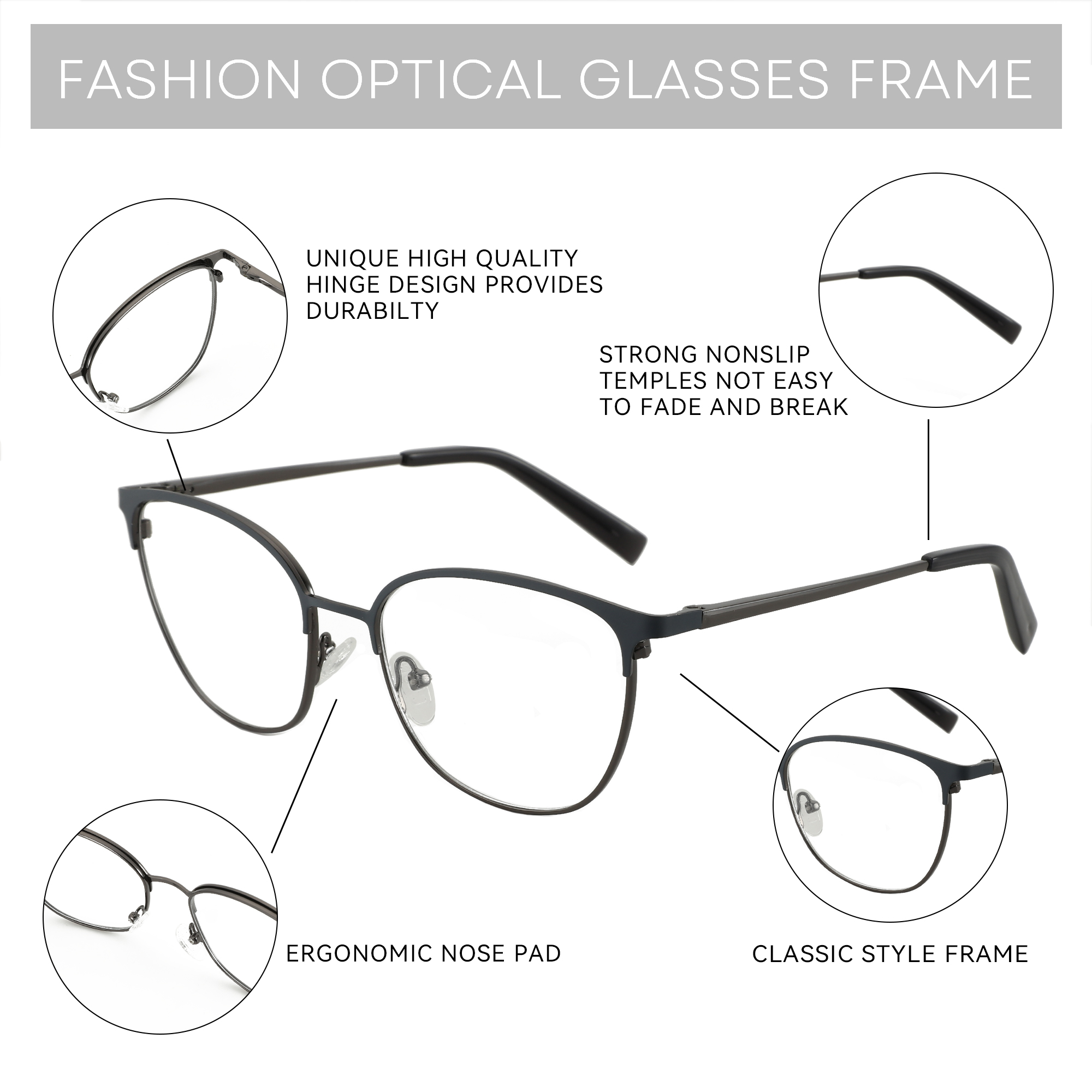 ZENOTTIC Fashion Square Optica - Women'S Fashion Glasses Non Prescription のレビューと価格