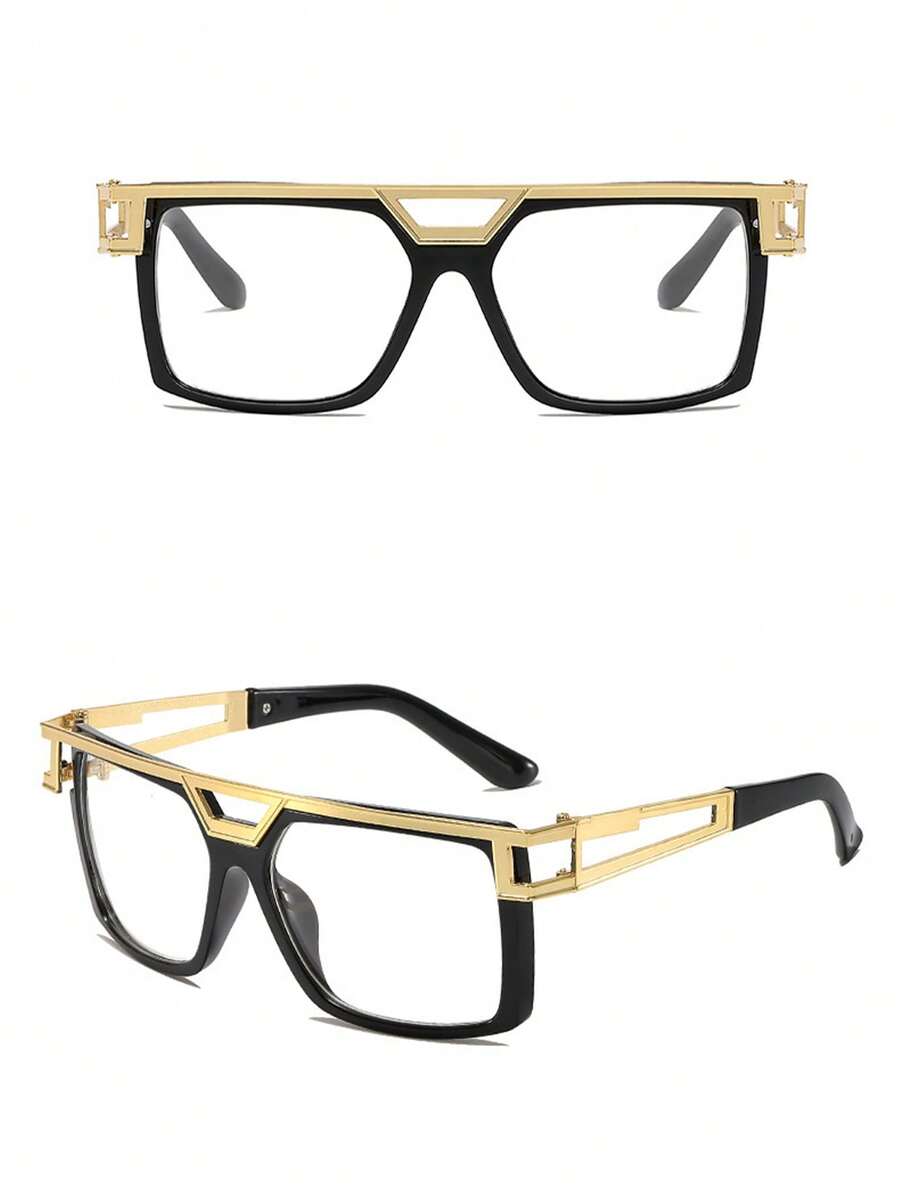 1pc Oversized Square Punk-Styl - Women'S Fashion Glasses Non Prescription のレビューと価格