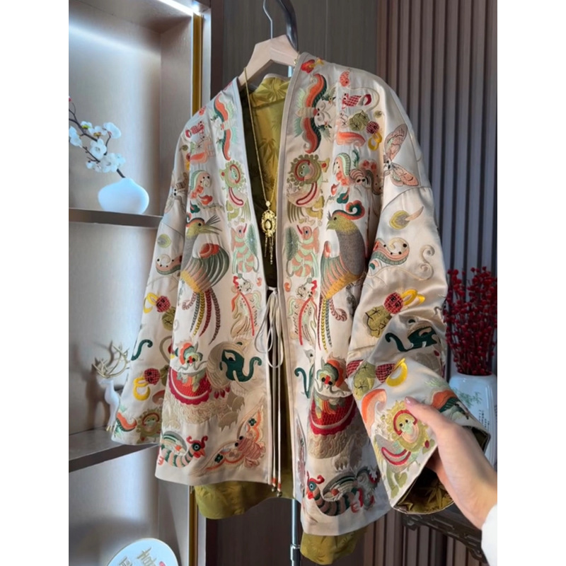 New Chinese Style Kimono Cardi - Women Top Fashion のレビューと価格