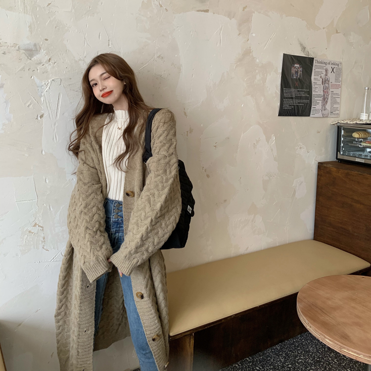Long Knitted Sweater Women's A - Longline Cardigan Knit のレビューと価格