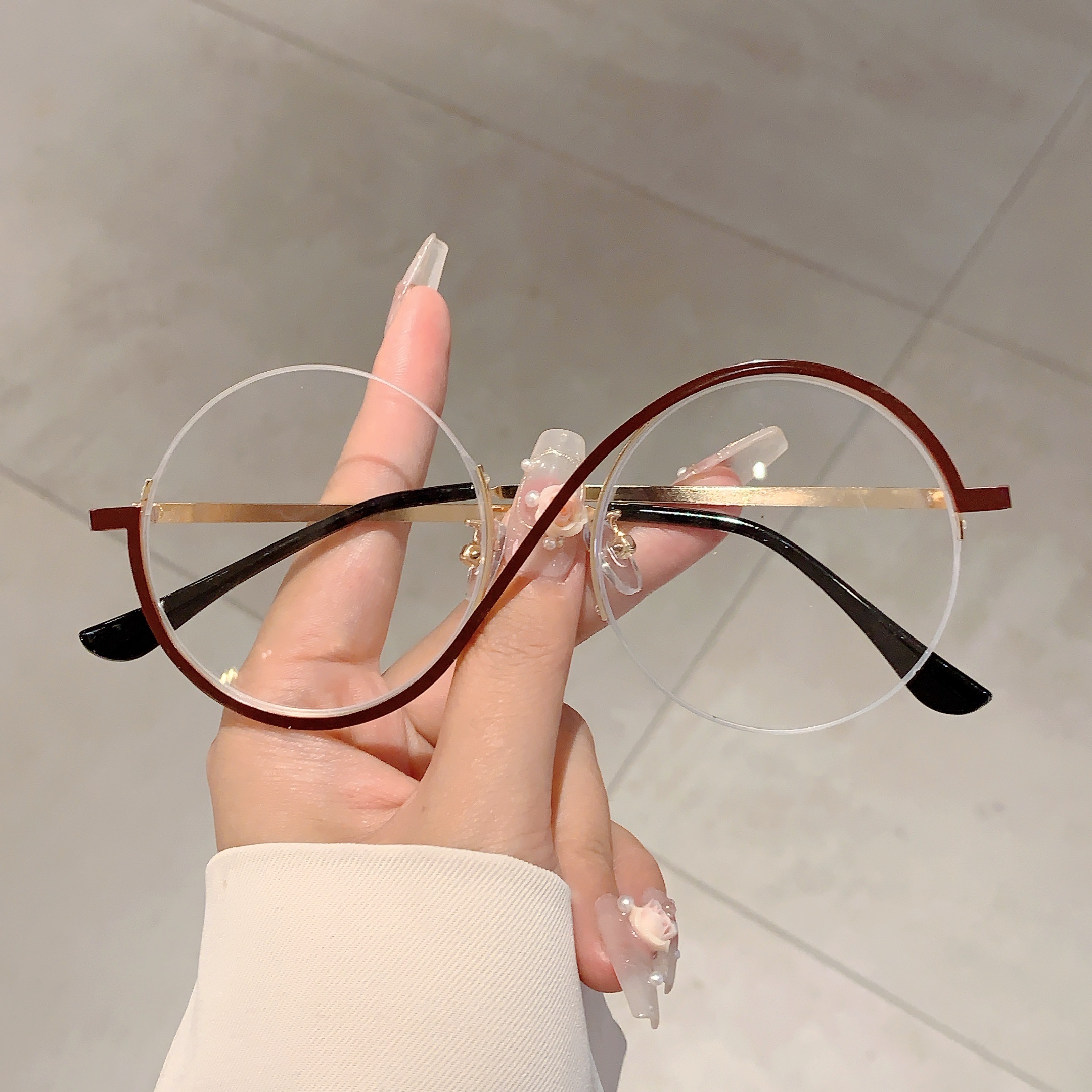 KAMMPT Vintage Round Glasses W - Women'S Fashion Glasses Non Prescription のレビューと価格