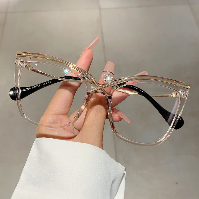 KAMMPT Oversized Cat Eye Eyegl - Women'S Fashion Glasses Non Prescription のレビューと価格