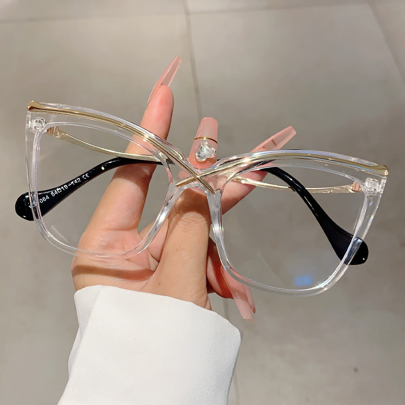 KAMMPT Oversized Cat Eye Eyegl - Women'S Fashion Glasses Non Prescription のレビューと価格