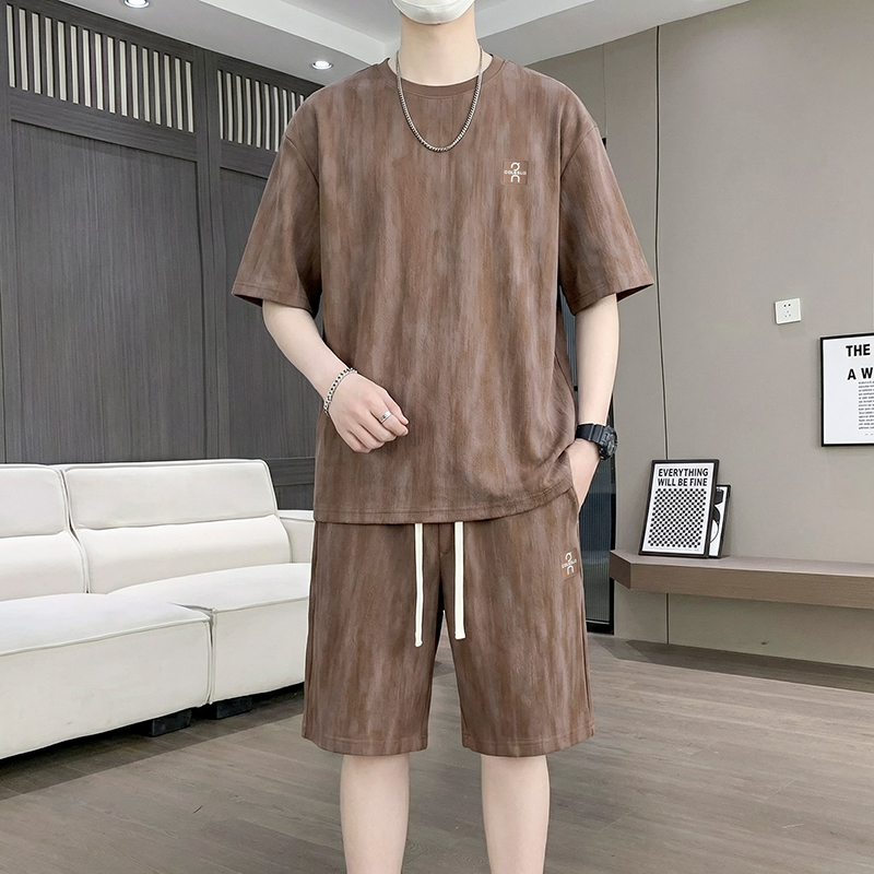 【T-Shirt + 5-Point Shorts】Men' - Tie Dye Two Piece のレビューと価格