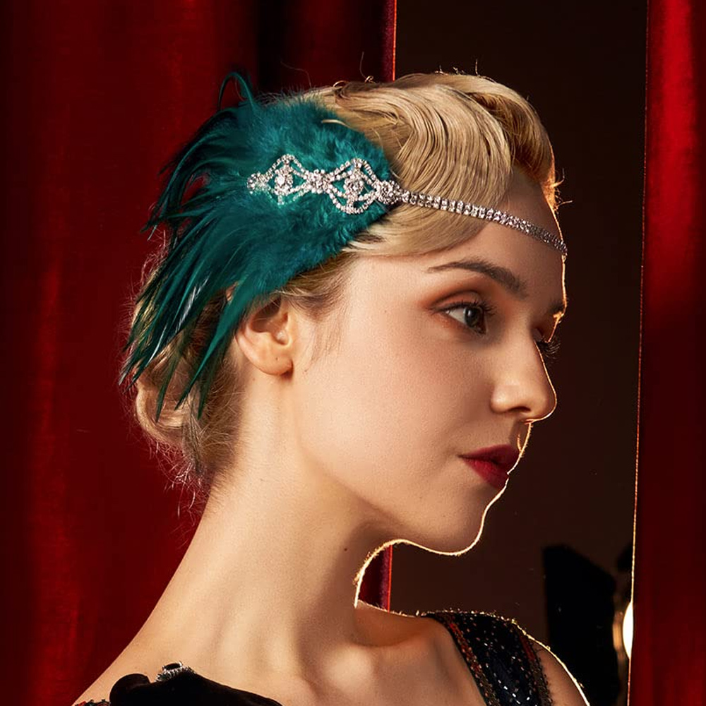 Stonefans Green Flapper Headba - Women'S Fashion In The 1920S のレビューと価格