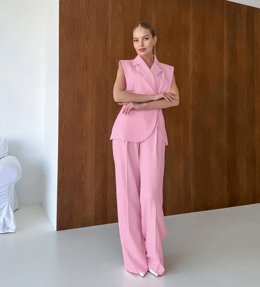 Pink Waistcoat Pants Suit Wome - Women'S Fashion Summer 2025 のレビューと価格