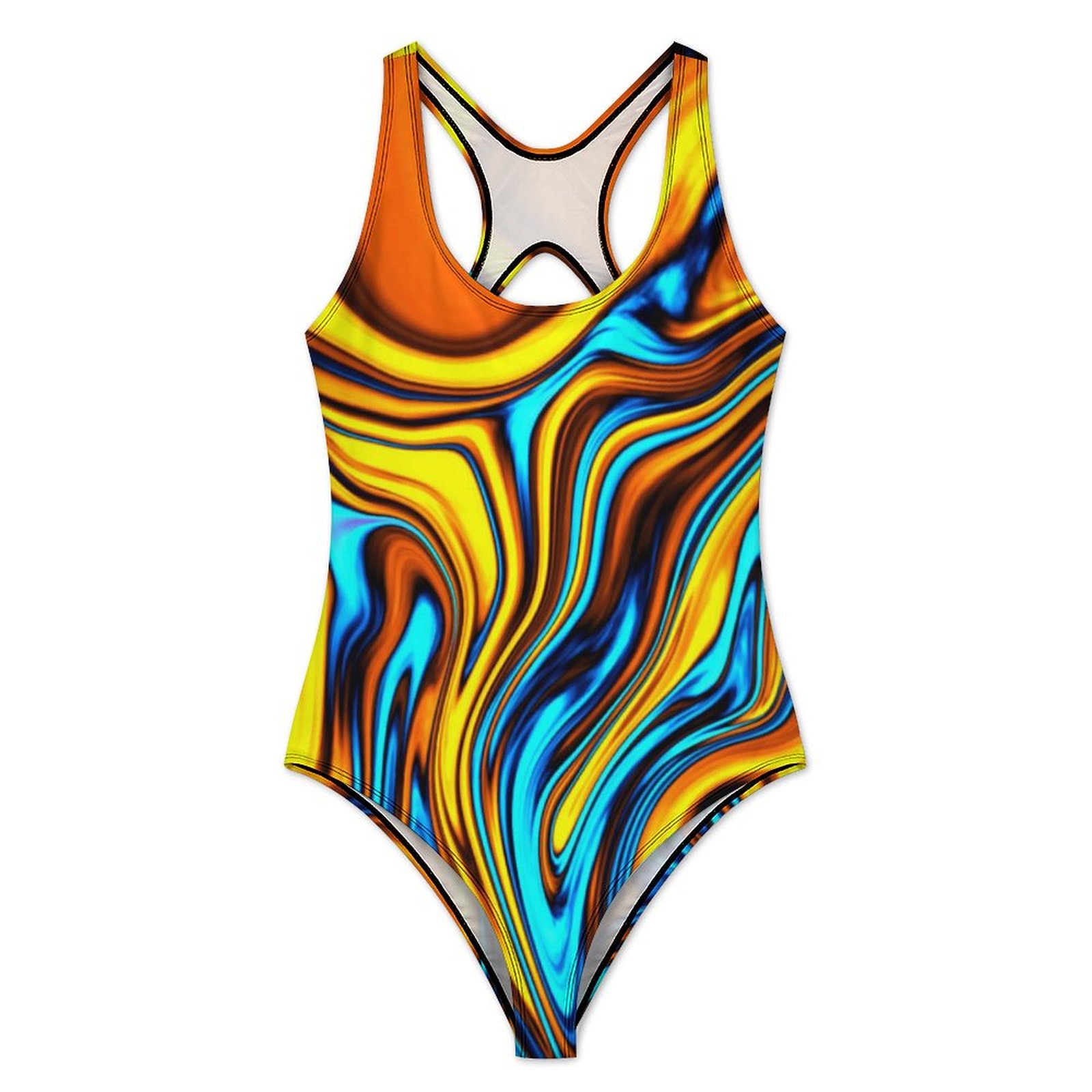 Golden Retro 60s Swimsuit Abst - Women'S Fashion In The 60S のレビューと価格