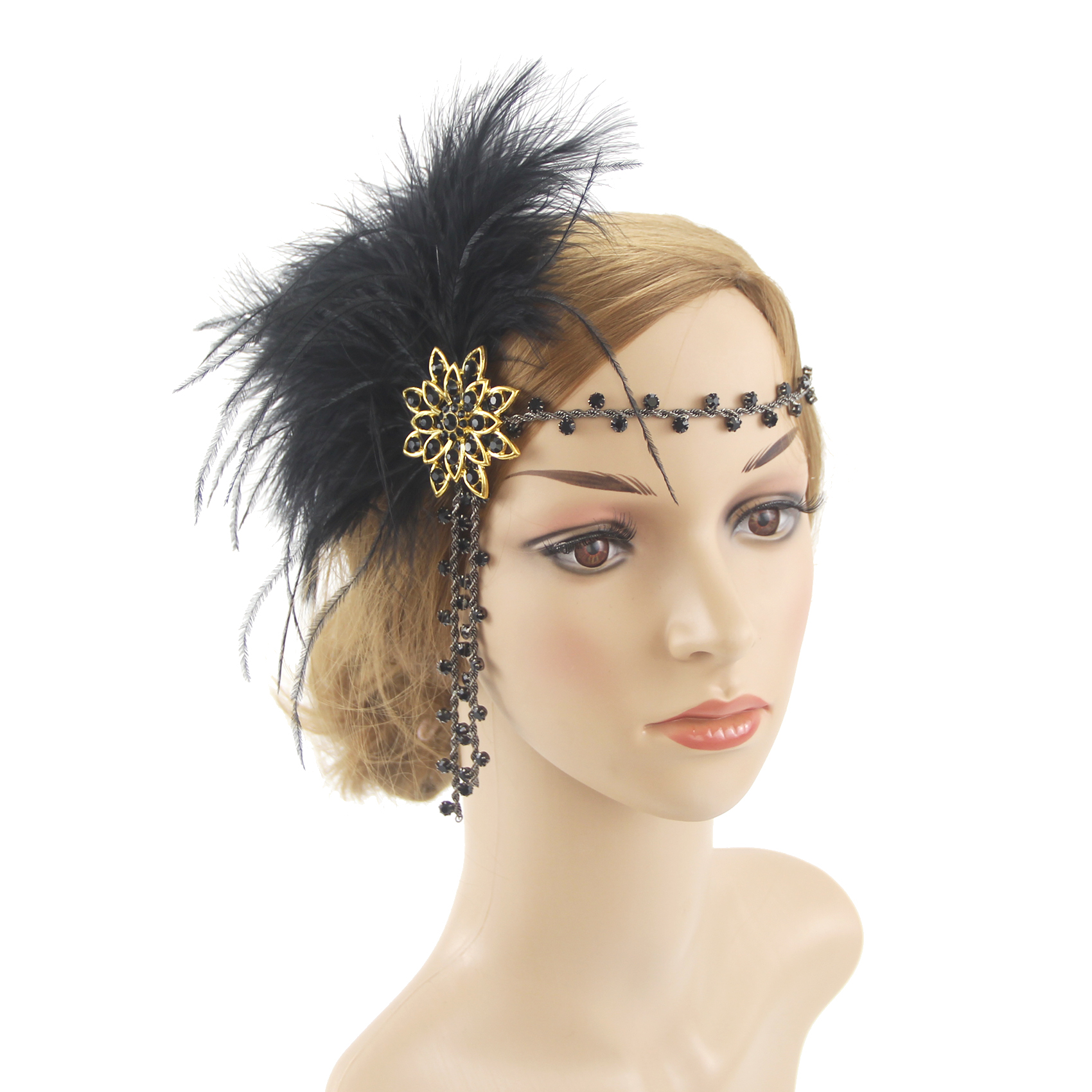 Peacock Feather Elastic Hair B - Women'S Fashion In The 1920S のレビューと価格