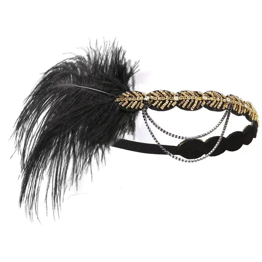 Peacock Feather Elastic Hair B - Women'S Fashion In The 1920S のレビューと価格