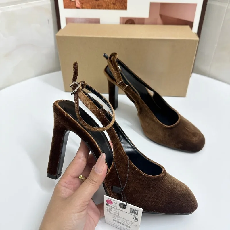 Retro Brown Suede Summer Women - Women Fashion Brand のレビューと価格
