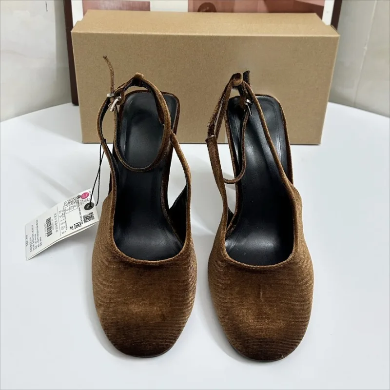 Retro Brown Suede Summer Women - Women Fashion Brand のレビューと価格