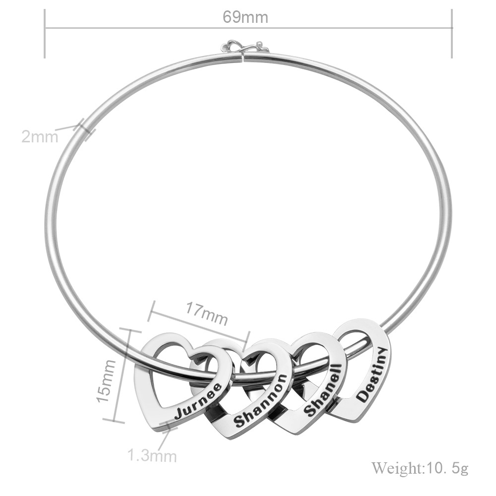 Customized Heart Charm Bracele - Women Fashion Name Ideas のレビューと価格