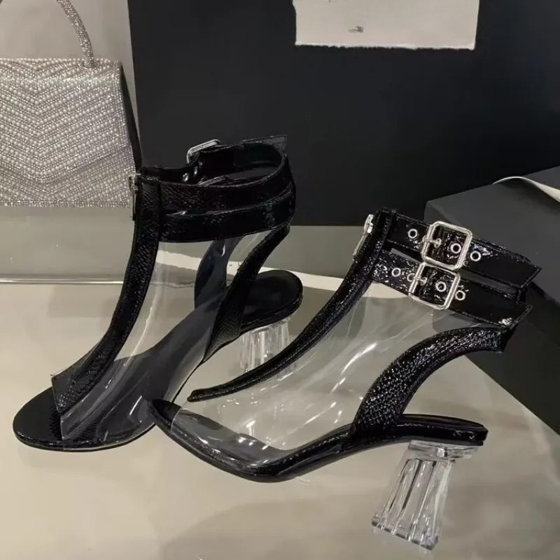 Crystal Heel Zip Sandals Summe - Women Fashion Wear のレビューと価格