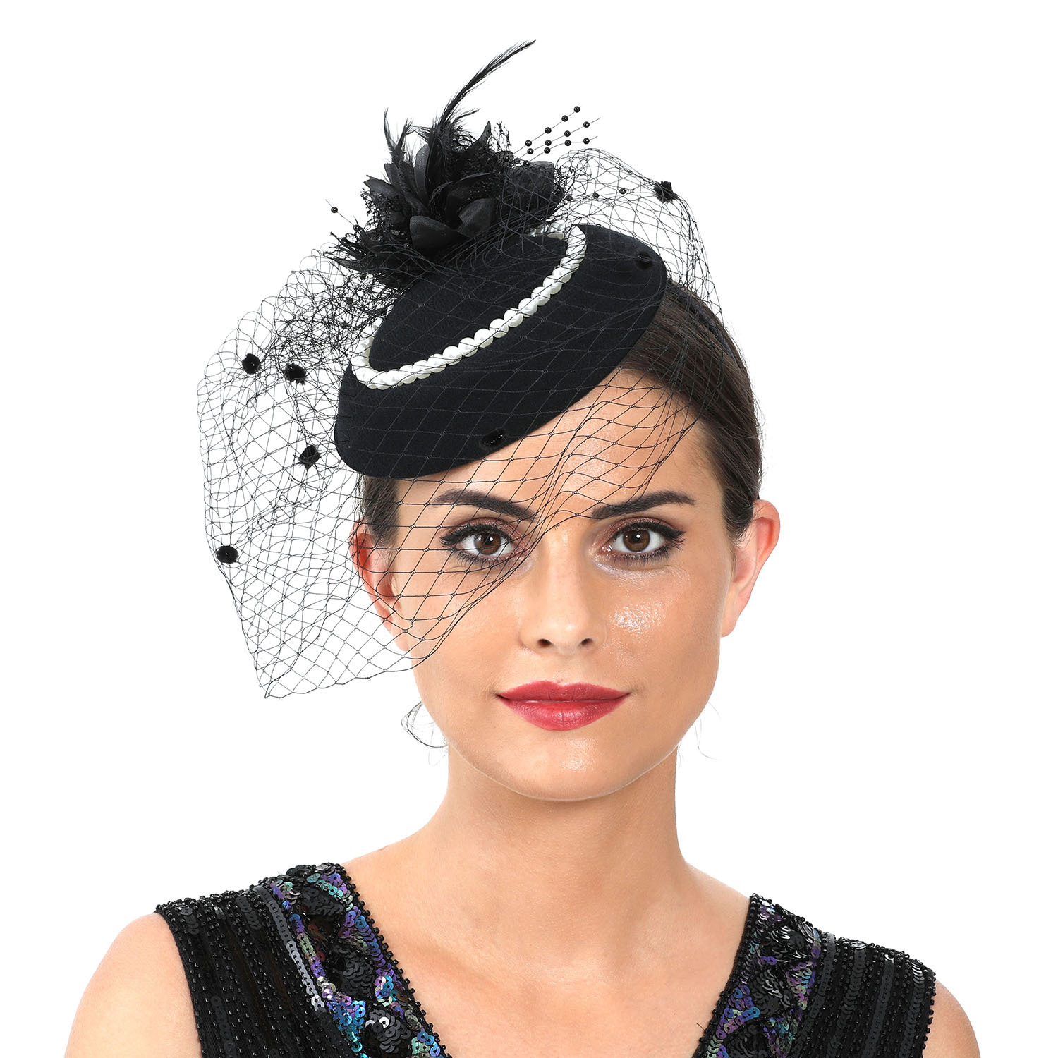Women Feather Fascinator Hat w - Women'S Fashion Kentucky Derby のレビューと価格