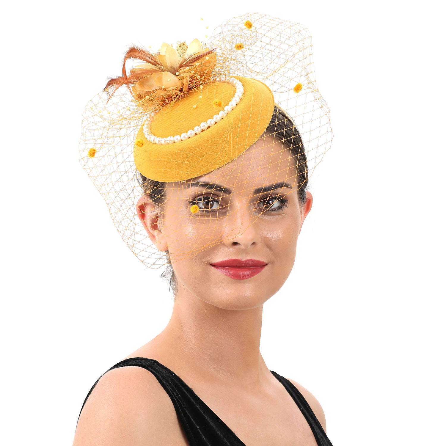 Women Feather Fascinator Hat w - Women'S Fashion Kentucky Derby のレビューと価格