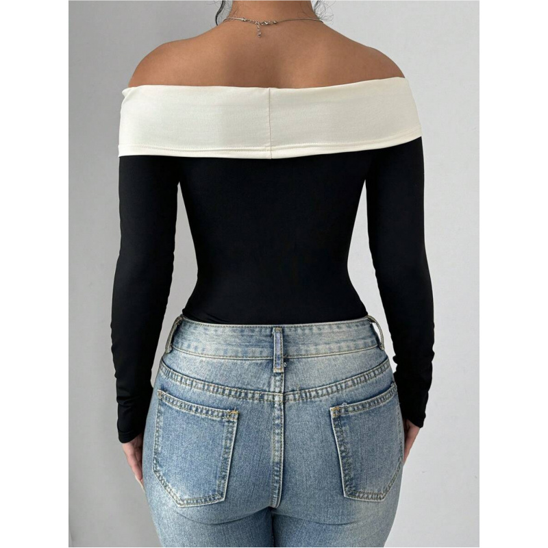 Bowknot Decor Off Shoulder Bod - Women Fashion Wear のレビューと価格