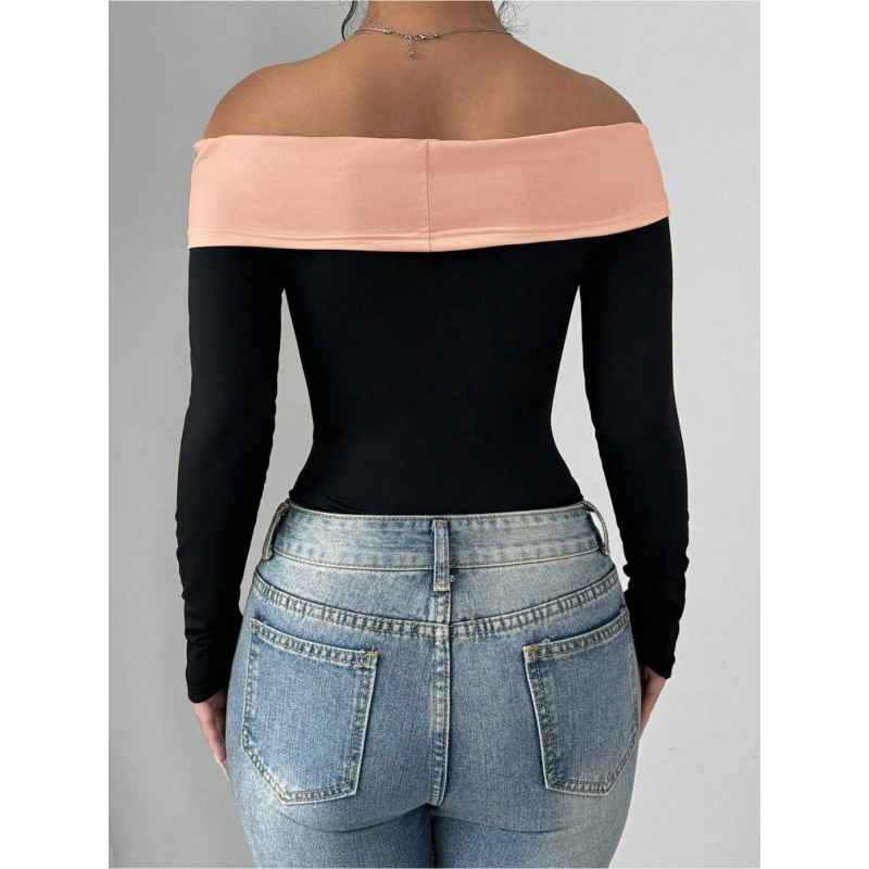 Bowknot Decor Off Shoulder Bod - Women Fashion Wear のレビューと価格